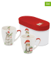 ppd 2er-Set: Jumbotassen "Fridolin & Kitty" in Weiß/ Rot - 350 ml