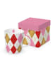 ppd Jumbotasse "Mulberry" in Rot/ Rosa/ Gold - 350 ml