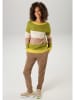 Aniston Sweter w kolorze zielono-beżowym