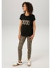 Aniston Broek lichtbruin/zwart