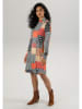 Aniston Jurk zwart/rood/geel