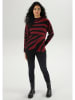 Aniston Pullover in Schwarz/ Bordeaux