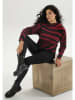 Aniston Pullover in Schwarz/ Bordeaux