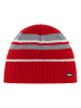 Eisbär Mütze "Luan" in Rot/ Grau
