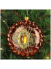 Kersten Kerstbal "Stone" oranje - (H)11 cm