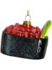 Kersten Kerstbal "Sushi" zwart/rood - (H)6 cm