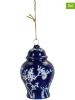 Kersten 4-delige set: kerstballen "Jar" blauw - (H)8 cm