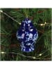 Kersten 4-delige set: kerstballen "Jar" blauw - (H)8 cm