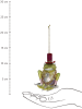 Kersten Kerstbal "Kikker Groom" groen - (H)12 cm