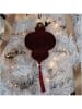 Kersten Kerstbal rood - (B)10 x (H)10 x (D)5 cm