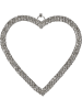 Kersten 2-delige set: decoratieve hangers zilverkleurig - (L)8 x (B)8 cm