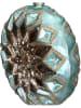 Kersten 2-delige set: kerstballen cyaan/goudkleurig - (B)12 x (H)13 x (D)5 cm
