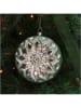 Kersten 2-delige set: kerstballen cyaan/goudkleurig - (B)12 x (H)13 x (D)5 cm