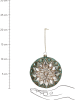Kersten 2-delige set: kerstballen cyaan/goudkleurig - (B)12 x (H)13 x (D)5 cm