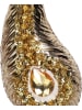 Kersten 2-delige set: kerstballen ''Feather'' goudkleurig - (H)16 cm