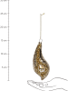Kersten 2-delige set: kerstballen ''Feather'' goudkleurig - (H)16 cm