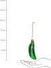 Kersten 2-delige set: kerstballen ''Bean'' groen - (H)11,6 cm