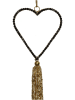 Kersten 4-delige set: decoratieve hangers ''Heart'' goudkleurig/zwart - (L)23 x (B)8 cm