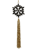 Kersten 4-delige set: decoratieve hangers ''Flower'' goudkleurig/zwart - (L)24 x (B)8 cm