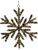 Kersten 4-delige set: decoratieve hangers ''Snowflake'' goudkleurig/zwart - Ø 13 cm