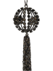 Kersten 4-delige set: decoratieve hangers zwart - (H)23 x Ø 6 cm