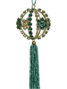 Kersten 4-delige set: decoratieve hangers groen - (H)23 x Ø 6 cm