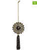 Kersten 4-delige set: decoratieve hangers ''Flower'' zwart - (L)16 x (B)7 cm