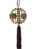 Kersten 4-delige set: decoratieve hangers goudkleurig/paars - (H)23 x Ø 6 cm