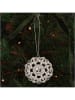 Kersten 4-delige set: decoratieve hangers ''Broche'' zilverkleurig - Ø 8 cm