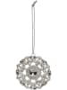 Kersten 4-delige set: decoratieve hangers ''Broche'' zilverkleurig - Ø 8 cm
