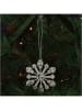 Kersten 4-delige set: decoratieve hangers ''Star'' zilverkleurig - Ø 9 cm