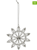 Kersten 4-delige set: decoratieve hangers ''Star'' zilverkleurig - Ø 12 cm