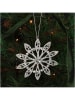 Kersten 4-delige set: decoratieve hangers ''Star'' zilverkleurig - Ø 12 cm