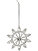 Kersten 4-delige set: decoratieve hangers ''Star'' zilverkleurig - Ø 12 cm