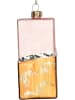 Kersten Kerstbal ''Chocolate Bar'' lichtroze/goudkleurig - (H)11,5 cm