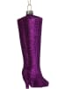 Kersten 2-delige set: kerstballen ''Boots'' paars - (H)12,2 cm
