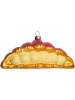 Kersten Kerstbal ''Crompouce'' goudkleurig/roze - (B)14,7 x (H)7,3 x (D)6,4cm