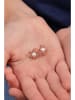 Heliophilia Rosévergold. Ohrstecker mit Edelsteinen und Perlen