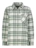 Fresh Made Hemdjacke in Grün/ Weiß