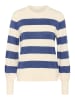 Kaffe Pullover in Creme/ Blau