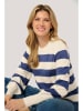 Kaffe Pullover in Creme/ Blau