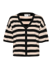 SAINT TROPEZ Cardigan in Schwarz/ Sand
