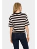 SAINT TROPEZ Pullover in Schwarz/ Sand