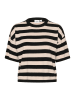 SAINT TROPEZ Pullover in Schwarz/ Sand