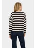 SAINT TROPEZ Pullover in Schwarz/ Sand