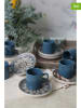Hermia 6er-Set: Kaffeetassen in Blau - 110 ml