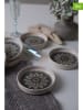 Hermia 6er-Set: Schalen in Beige/ Dunkelblau - Ø 14 cm