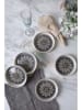 Hermia 6-delige set: kommen beige/donkerblauw - 530 ml