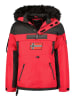 Geographical Norway Parka "Bruno" w kolorze czerwono-czarnym