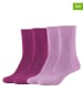 s.Oliver 4er-Set: Socken in Lila/ Rosa